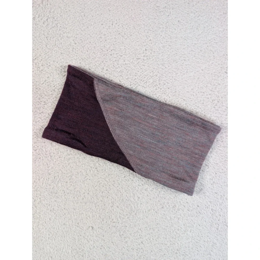 Smartwool Merino Wool Headband Colorblock Purple Blue Grey Outdoor Ear Warmer